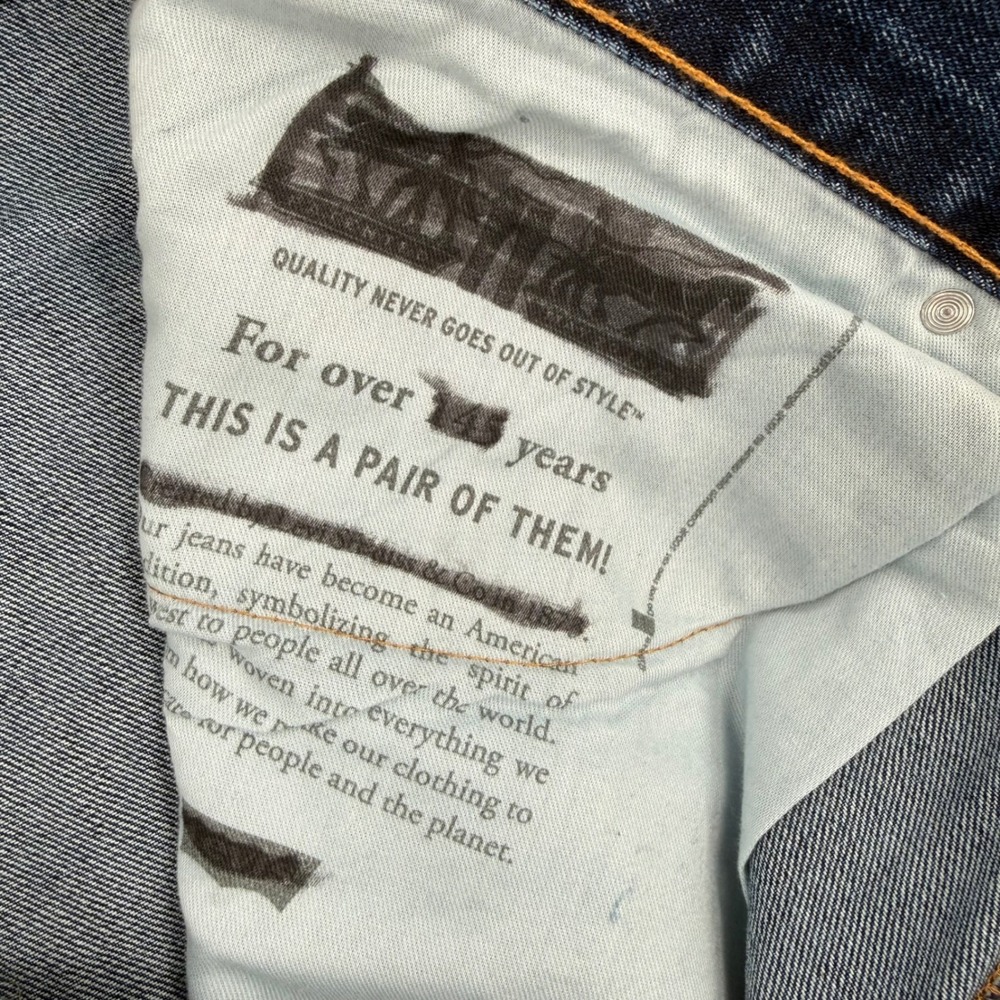 Levis 513 Slim Straight Blue Jeans Mens Medium Wash Denim Men's Size 42 - Picture 7 of 14